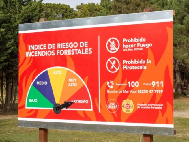 cartel indicativo riesgo de incendio provincia de zamora